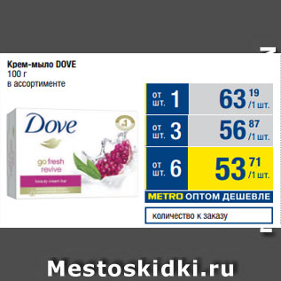 Акция - Крем-мыло DOVE