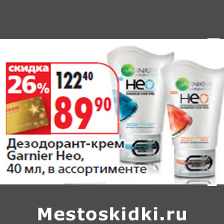 Акция - Дезодорант-крем Garnier Нео,