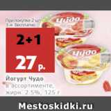 Магазин:Виктория,Скидка:Йогурт Чудо в ассортименте, жирн. 2.5%, 
