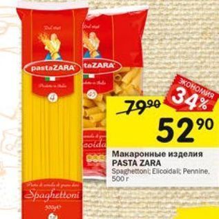 Акция - Макаронные изделия PASTA ZARA