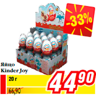 Акция - Яйцо Kinder Joy