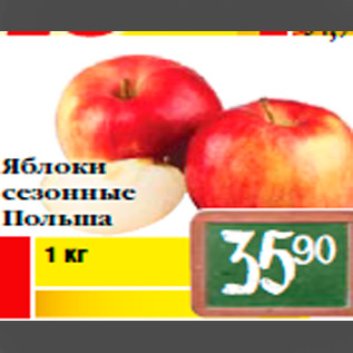 Акция - Яблоки сезонные Польша