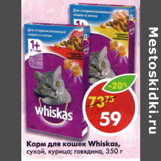 Акция - Корм для кошек Whiskas