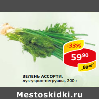 Акция - Зелень ассорти лук-укроп-петрушка
