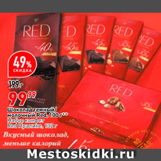 Шоколад Red с апельсином и миндалем