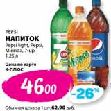 Магазин:К-руока,Скидка:PEPSI
НАПИТОК Pepsi light, Pepsi,
Mirinda, 7-up
