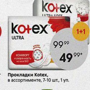 Акция - Прокладки Кotex