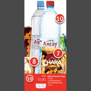 Акция - Минеральная вода AXCAY газированная/негазированная