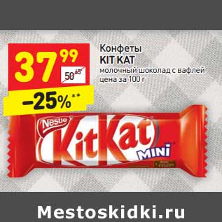 Акция - Конфеты Kit Kat