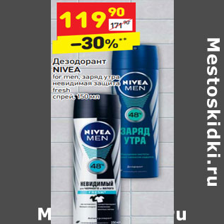 Акция - Дезодорант Nivea спрей