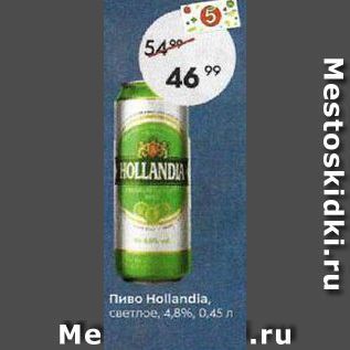 Акция - Пиво Hollandia