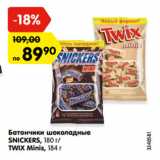 Магазин:Карусель,Скидка:Батончики шоколадные
SNICKERS, 180 г/
TWIX Minis, 184 г