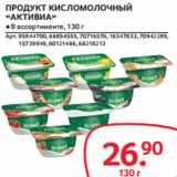 Магазин:Selgros,Скидка:ПРОДУКТ КИСЛОМОЛОЧНЫЙ
«АКТИВИА»