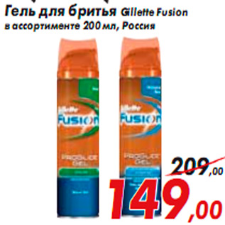 Акция - Гель для бритья Gillette Fusion