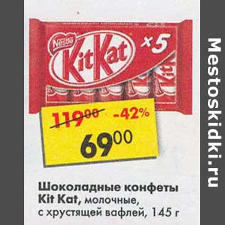 Акция - Шоколадные конфеты Kit Kat