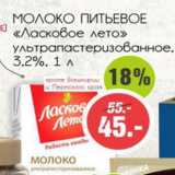 Монетка Акции - Молоко Питьевое Ласковое лето 3,2%