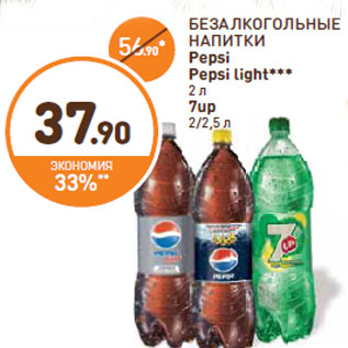 Акция - БЕЗАЛКОГОЛЬНЫЕ НАПИТКИ Pepsi Pepsi light