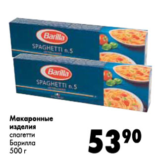 Акция - Макаронные изделия спагетти Барилла