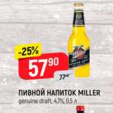 Верный Акции - Напиток пивной Miller