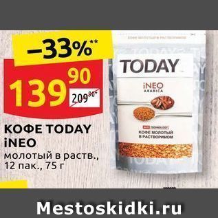 Акция - КОФЕ ТODAY INEO