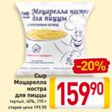 Магазин:Билла,Скидка:Сыр
Моцарелла
ностра
для пиццы
тертый, 40%, 290 г