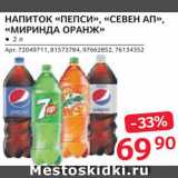 Магазин:Selgros,Скидка:Напиток «Пепси»/«7Ап»/«Миринда»