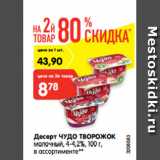 Магазин:Карусель,Скидка:Десерт Чудо творожок молочный 4-4,2%
