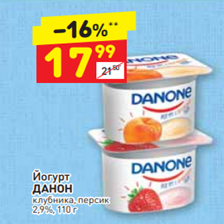 Акция - Йогурт ДАНОН 2.9%