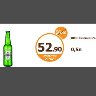 Акция - Пиво Heiniken