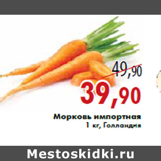 Акция - Морковь импортная