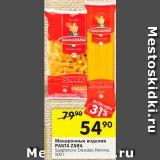 Акция - Макаронные изделия Pasta Zara