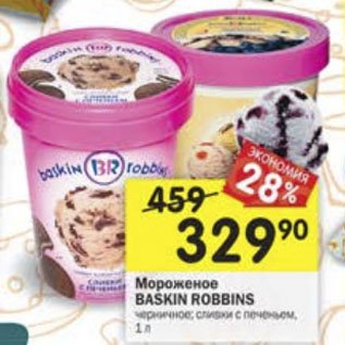 Акция - Мороженое Baskin Robbins