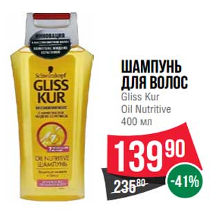 Акция - Шампунь для волос Gliss Kur Oil Nutritive