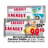 Магазин:Окей,Скидка:Детская забная паста/гель Лакалют Бейби