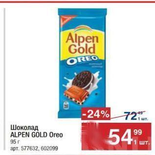 Акция - Шоколад ALPEN GOLD