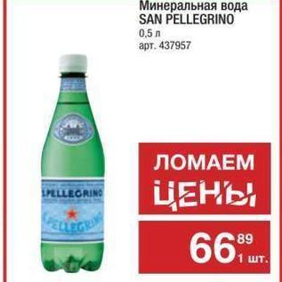 Акция - Минеральная вода SAN PELLEGRINO