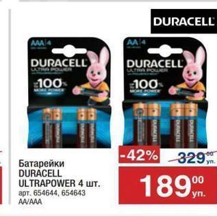 Акция - Батарейки DURACELL