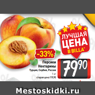 Акция - Персики Нектарины Турция, Сербия, Россия 1 кг