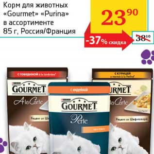 Акция - Корм для животных "Gourmet" "Purina"