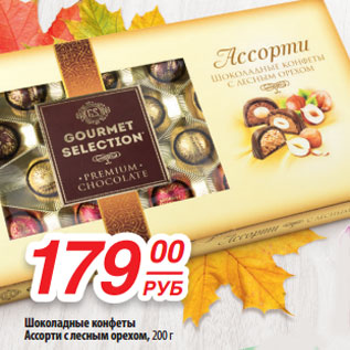 Акция - Шоколадные конфеты Ассорти с лесным орехом, 200 г