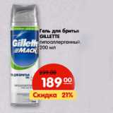 Магазин:Карусель,Скидка:Гель для бритья
GILLETTE
гипоаллергенный,