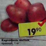 Магазин:Пятёрочка,Скидка:Картофель мытый красный