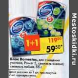 Магазин:Пятёрочка,Скидка:Блок Domestos для очищения унитаза 