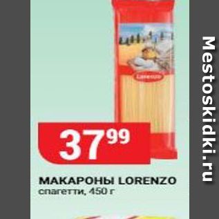 Акция - Макароны LORENZO