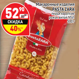 Акция - Макаронные изделия Pasta Zara