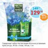 Монетка Акции - Подарочный набор "Чистая линия" Источник увлажнения: Крем для рук 40 мл + Тоник 100 мл 