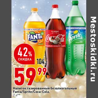 Акция - Напиток газированный безалкогольный Fanta /Sprite /Coca-Cola