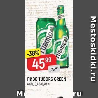 Акция - Пиво TUBORG GREEN