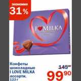 Магазин:Перекрёсток,Скидка:Конфеты I Love Milka