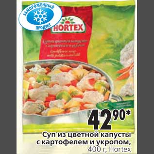 Акция - Суп из цветной капусты с картофелем и укропом Hortex